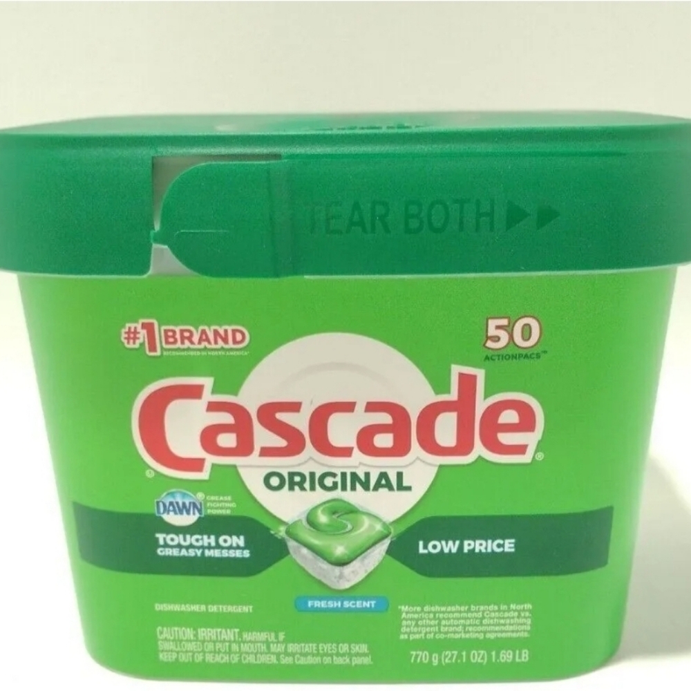 Cascade Original 50 ActionPacs Dishwasher Detergent Pods Fresh Scent (50 ct.)New